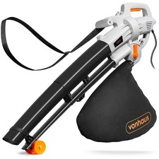 VonHaus Leaf Blower and Vacuum 3000W Corded Leaves Collector Clear Gardens