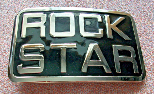 Black silver metal rock star - &,