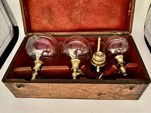 Antique cased brass glass - cased,