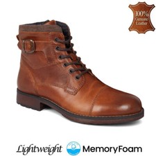 Mens Leather Army Military