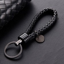 Black car keychain leather - black,