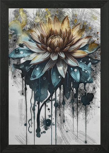 Beautiful floral framed wall - framed,