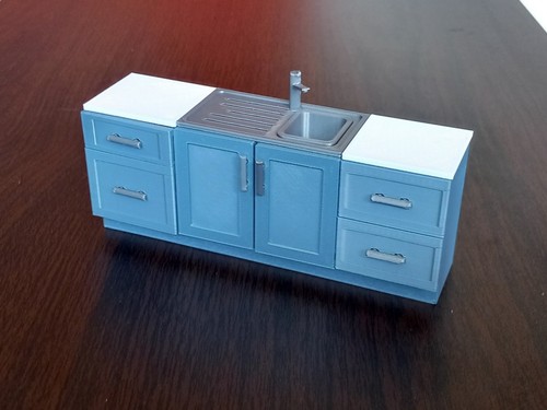 Dolls house kitchen sink - dolls, 1:16