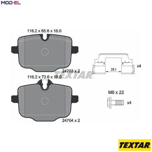 Brake pad set disc - brake,