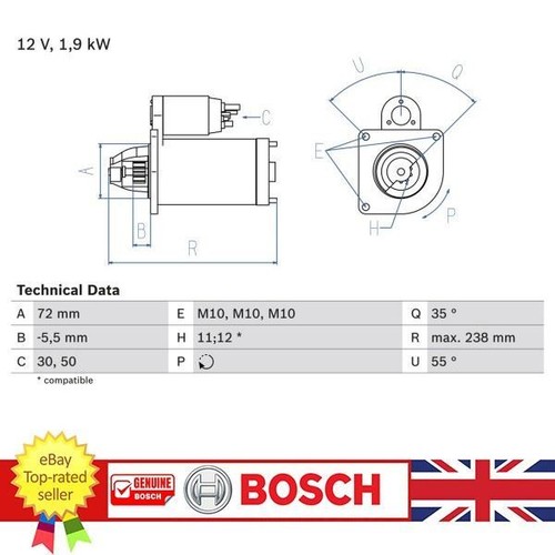 Starter for citroen c8 - for,