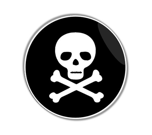 Skull pin badge inch - pin,