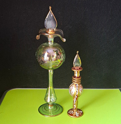 Green gold egyptian glass - green,