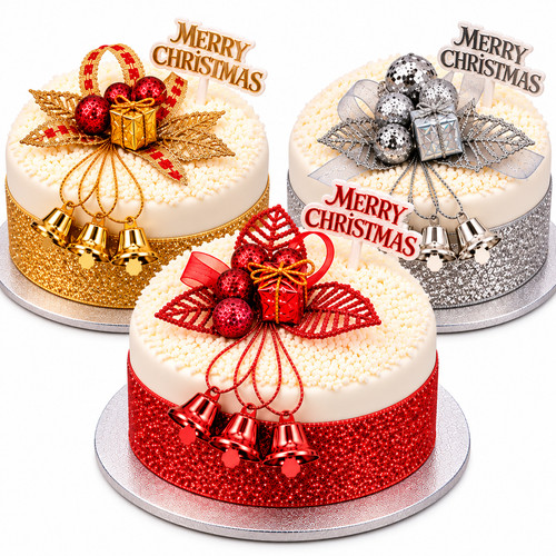Christmas cake decorations - cake,