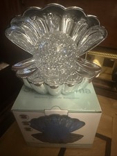 Silver Metallic Clam/ Glitter