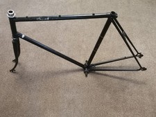 GC Raleigh Record Black 60cm Vintage Bike Frame Forks Head Set Bottom Bracket