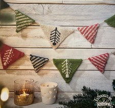 Rustic Festive Flag Bunting DK KNITTING PATTERN