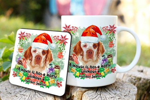 Clumber spaniel chirstmas dog - clumber,