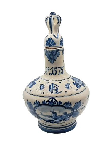 Antique 1906 hand painted blue - painted,