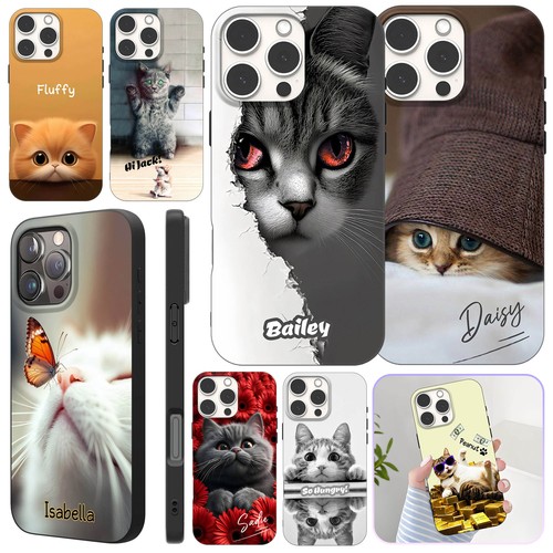 Cat design personalised - cat, phone