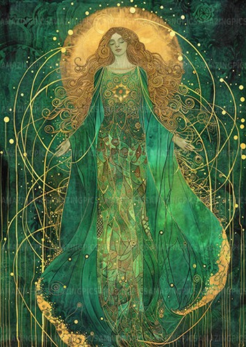 Danu celtic goddess wall art - danu,
