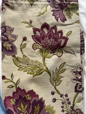 Beautiful Dorma 100% Cotton Lined Curtains Beige Plum 116cm X 137cm