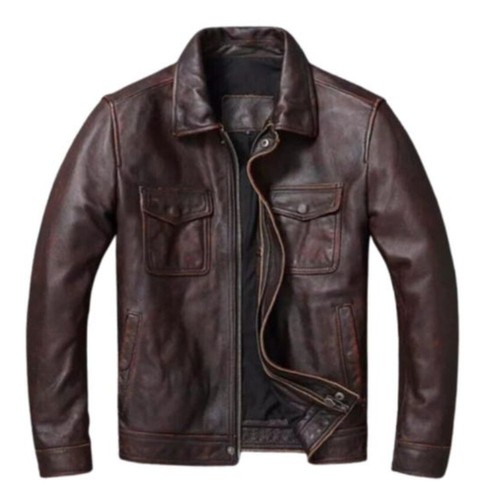 Men distressed brown cowhide - brown,