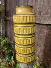 West Germany Vintage Scheurich Pottery Large Green Mid Century Floor Vase 268-40