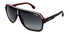 New Carrera Men Rectangle Sunglasses CARRERA 1001/S 0BLX/9O Black Red/Grey 62mm