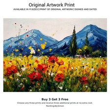 Mountain Poppy Landscape on