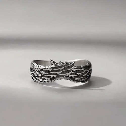 Angel wing ring adjustable - ring,