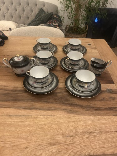 Vintage moriage dragonware tea - vintage,