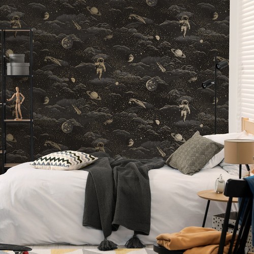 Black gold space - black,