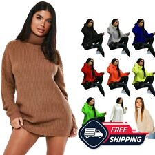Women Polo Neck Knitted Jumper