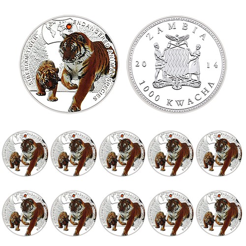 10pcs 2014 zambia siberian - 2014,