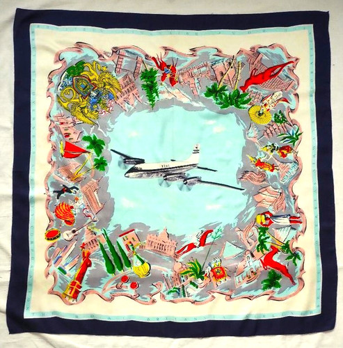 Vintage silk scarf for boac - silk,