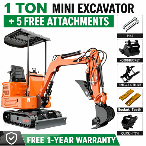 Free ship 1ton mini excavator - 1ton,