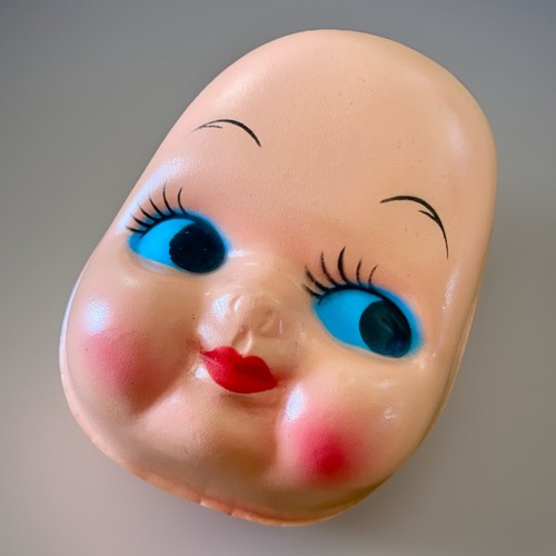Vintage plastic doll faces - 3,