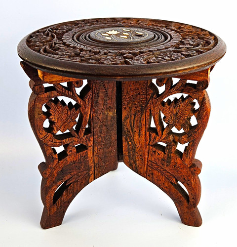 Hand carved wooden folding - wooden,