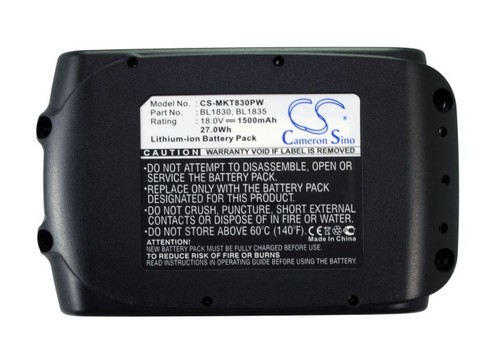 Battery for makita - 18.0v,