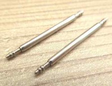 2 Double Flanged Stainless Steel Watch Strap Spring Pins Bars 1.5mm Diameter