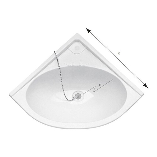 Angle washbasin polypropylene - angle,