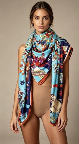 Silk scarf tree life - scarf,