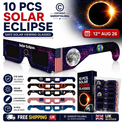 Solar eclipse glasses - 10,