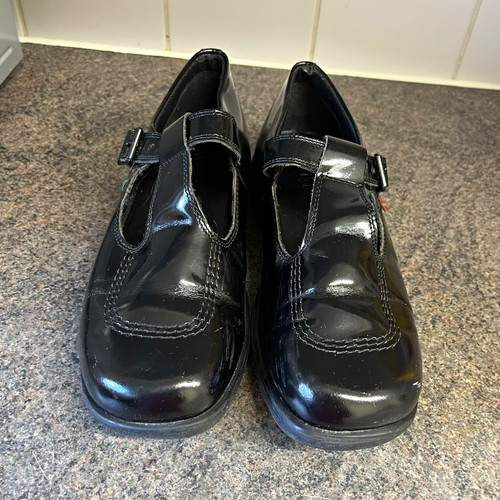 Kickers girls black - black, patent