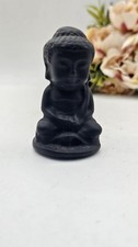 Black obsidian carving - black,