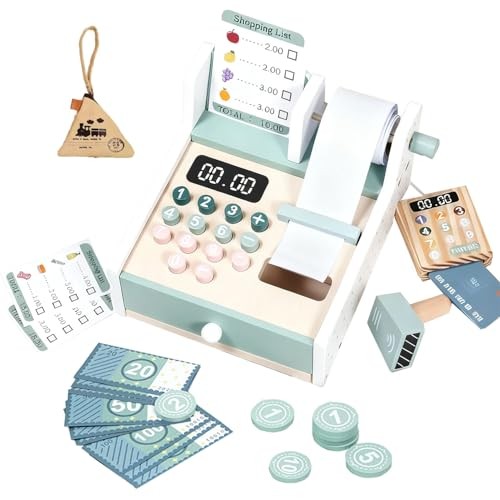 Wooden toys cash - wooden, with