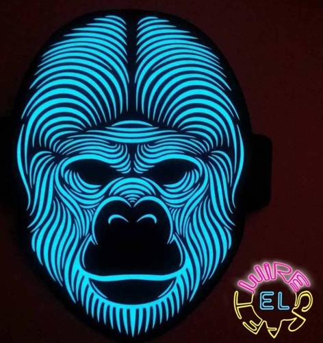 Glowing gorilla mask - glowing,
