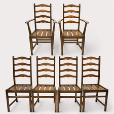 6 1970s Ercol Ladderback Dining Chairs Golden Dawn FREE Nationwide Delivery*