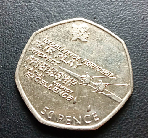 50p coin olympic rowing - coin,