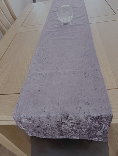 Purple crushed velvet table - purple,