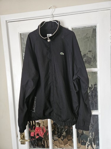 Mens lacoste track top black - top,