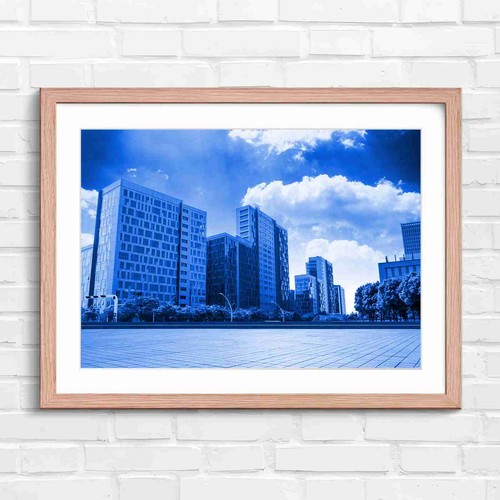 Modern city skyline and office - modern,