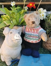 hand knitted teddy bear