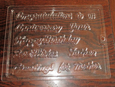 Plastic chocolate Happy Birthday lollies and numbers mould