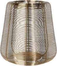 Metal Wired Lantern LARGE Gold